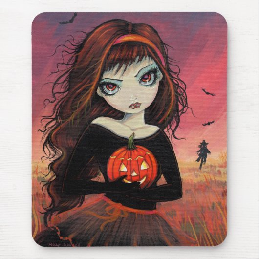 Herbstfeuer Halloween Mousepad (Vorne)