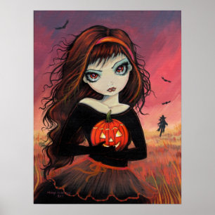 Herbstfeuer Halloween Poster Print