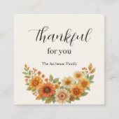 Herbstfeuer - Herbst Erntedank Begleitkarte (Vorderseite)