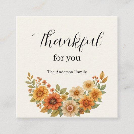 Herbstfeuer - Herbst Erntedank Begleitkarte (Vorderseite)