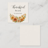 Herbstfeuer - Herbst Erntedank Begleitkarte (Vorne/Hinten)