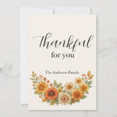 Herbstfeuer - Herbst Erntedank Feiertagskarte (Vorderseite)