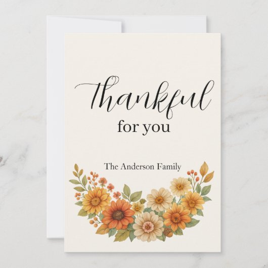 Herbstfeuer - Herbst Erntedank Feiertagskarte (Vorderseite)