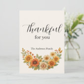 Herbstfeuer - Herbst Erntedank Feiertagskarte (Stehend Vorderseite)