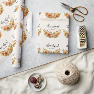Herbstfeuer - Herbst Erntedank Geschenkpapier