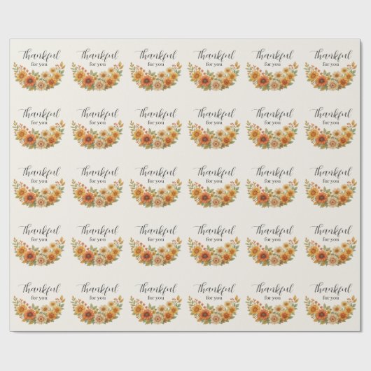 Herbstfeuer - Herbst Erntedank Geschenkpapier (Flach)