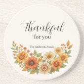 Herbstfeuer - Herbst Erntedank Getränkeuntersetzer (Vorne)