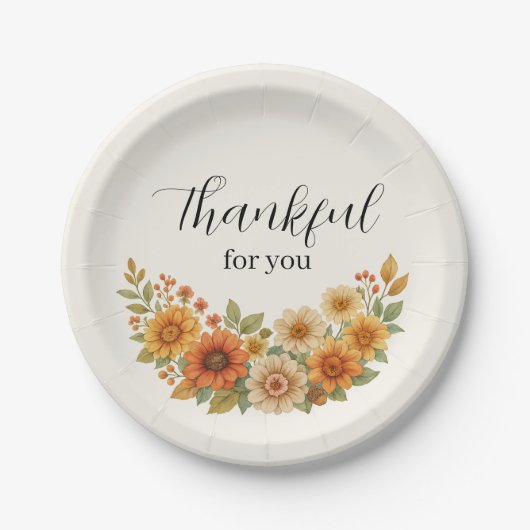 Herbstfeuer - Herbst Erntedank Pappteller (Vorderseite)