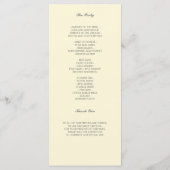 Herbstfeuer | Modernes Hochzeitsprogramm Programm (Rückseite)