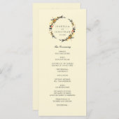 Herbstfeuer | Modernes Hochzeitsprogramm Programm (Vorne/Hinten)