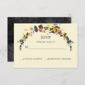 Herbstfeuer | Modernes Hochzeitsstipendium RSVP Karte (Vorne/Hinten)