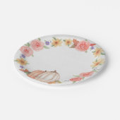 Herbstfeuer Pappteller (Schrägansicht)