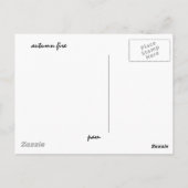 Herbstfeuer Postkarte (Rückseite)