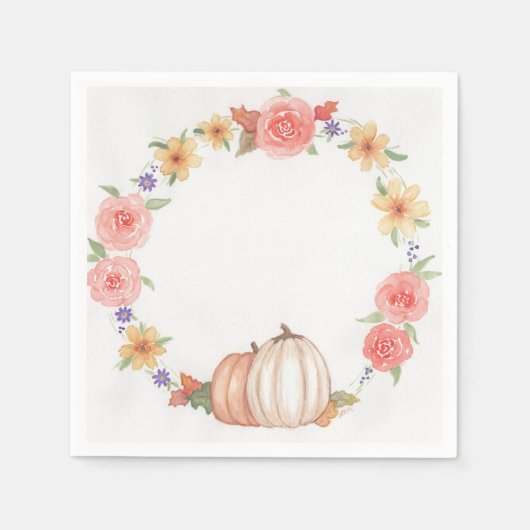 Herbstfeuer Serviette (Vorderseite)