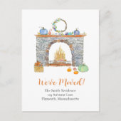 Herbstfeuerplatz, Pumpkins, Pumpkinspülung Ankündigungspostkarte (Vorderseite)