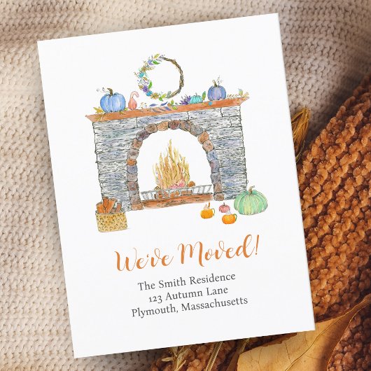 Herbstfeuerplatz, Pumpkins, Pumpkinspülung Ankündigungspostkarte