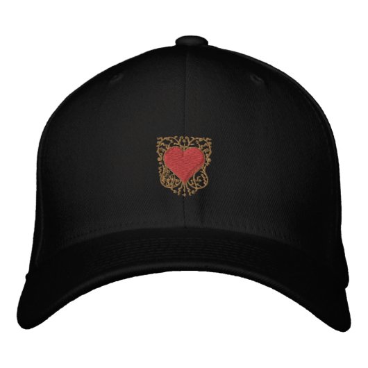 Herbstfiligrane der Liebe Unisex Bestickte Kappe (Vorderseite)