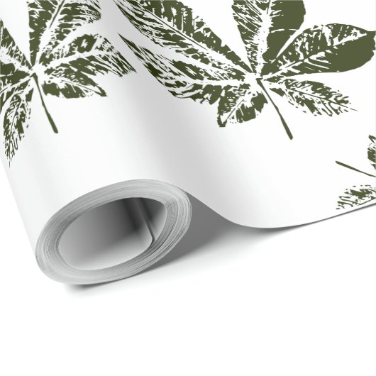 Herbstfingerabdruck Geschenkpapier (Rolleneckpunkt)