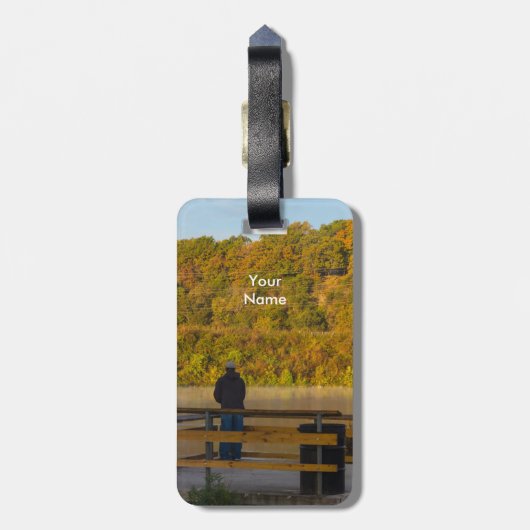 Herbstfischen Springfield Gepäckanhänger (Rückseite vertikal)