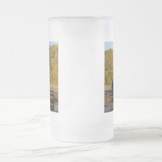 Herbstfischen Springfield Mattglas Bierglas (Mittel)