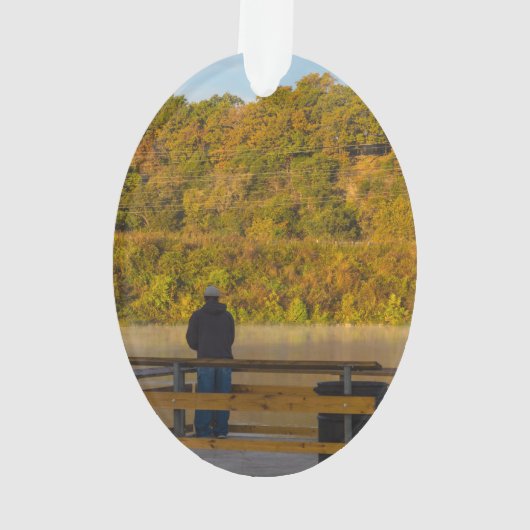 Herbstfischen Springfield Ornament (Rückseite)