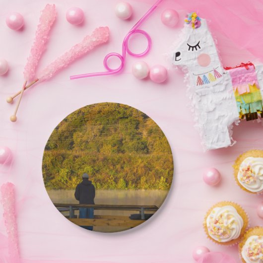 Herbstfischen Springfield Pappteller (Party)