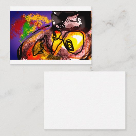 Herbstfliege Mitteilungskarte (Vorne/Hinten)