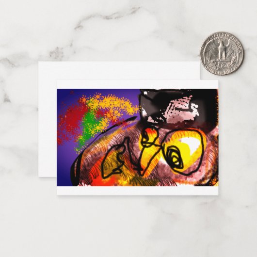 Herbstfliege Mitteilungskarte (Vorderseite/Rückseite Beispiel)