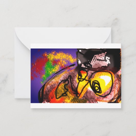 Herbstfliege Mitteilungskarte (Vorderseite)