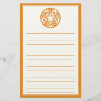 Herbstfliesen mit dekorativen Blumenplatten Briefpapier