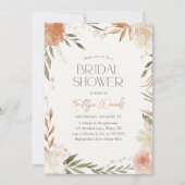 Herbstflora Foliagel-Brautparty Einladung (Vorderseite)