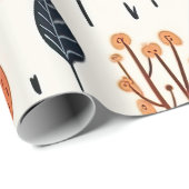 Herbstflora mit gemütlichen Tasse Geschenkpapier (Rolleneckpunkt)