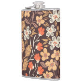 Herbstflora: Vintages nahtloses Muster Flachmann (Links)