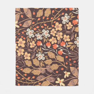 Herbstflora: Vintages nahtloses Muster Fleecedecke