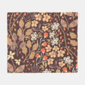 Herbstflora: Vintages nahtloses Muster Fleecedecke (Vorderseite (Horizontal))