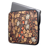 Herbstflora: Vintages nahtloses Muster Laptopschutzhülle (Vorderseite Links)