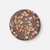 Herbstflora: Vintages nahtloses Muster Magnet (Vorne)