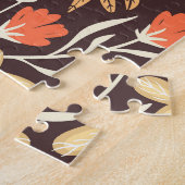 Herbstflora: Vintages nahtloses Muster Puzzle (Seite)