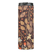Herbstflora: Vintages nahtloses Muster Thermosbecher (Rückseite)