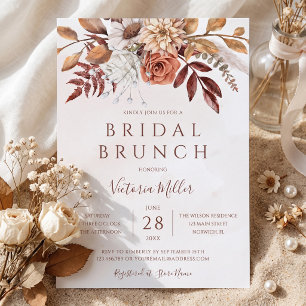 Herbstfloral Boho Fall Foliage Bridal Brunch Einladung