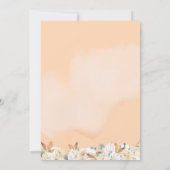 Herbstfloral ein kleines Pumpkin Fall Baby Dusche  Einladung (Rückseite)