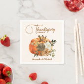 Herbstfloral Pumpkin Erntedank Dinner Serviette (Beispiel)