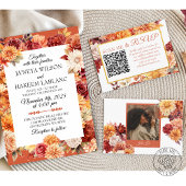 Herbstfloral QR Code UAWG Hochzeitsszenario Begleitkarte