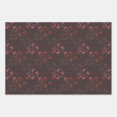 Herbstfloral und Kariert Geschenkpapier Set (Vorderseite 2)