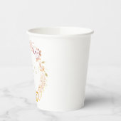 Herbstfloral Wreath Boho Personalisiert Pappbecher (Links)