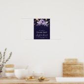 Herbstfloralblütenduschposter Poster (Küche)
