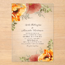 Herbstfloralbrurnt Orange Rustikale Hochzeit