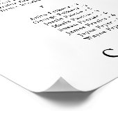 Herbstflorale Alphabetische Sitzkarte 200 Gäste Poster (Ecke)