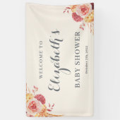 Herbstflorale BABY oder Brautparty Willkommen Banner (Vertikal)