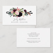 Herbstflorale Bobby Button Salon Business Cards Visitenkarte (Vorne/Hinten)